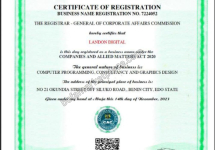 Business name registration with CAC 